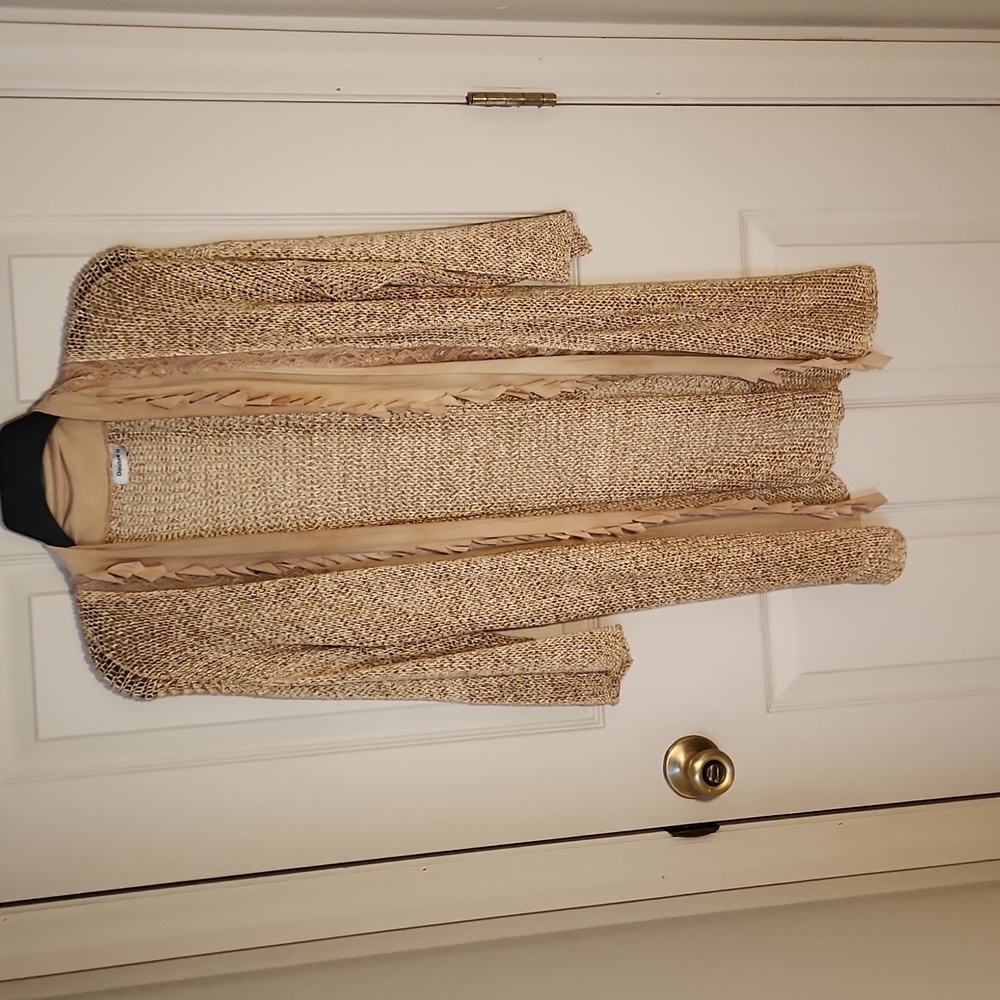 DOUBLE U  Cardigan Sweater, 3/4 sleeves